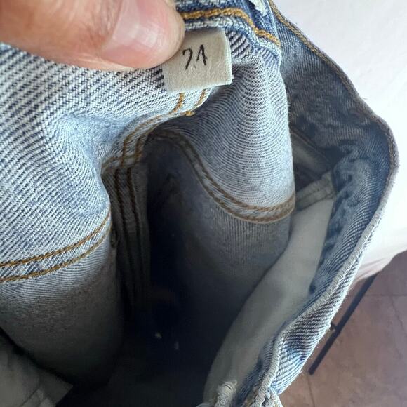 AGOLDE 90s Jeans in Fall Out Distressed High Rise Loose Fit A069E-1141 Size 24 - Picture 7 of 9